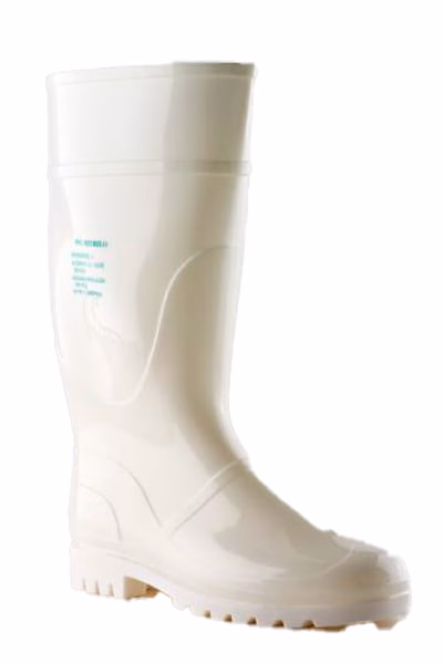 Bota Rain blanca ligera y flexible para trabajo agrícola e industrial