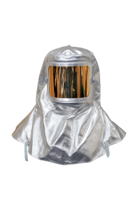 capucha Kevlar aluminizada CarbonX con visor de Lexan ASTM F955 Seguriex