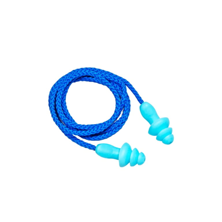 Tapón de oído 3M azul con cordón sin estuche protección auditiva económica Honduras