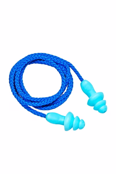 Tapón de oído 3M azul con cordón sin estuche protección auditiva económica Honduras