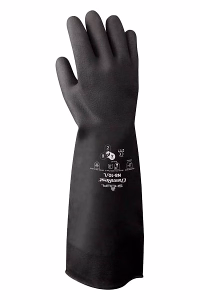 Guante Showa neoprene 18 pulgadas sin forro para protección química