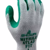 Guantes nitrilo verde Showa con palma verde completa - Alta visibilidad y detección desgaste Honduras