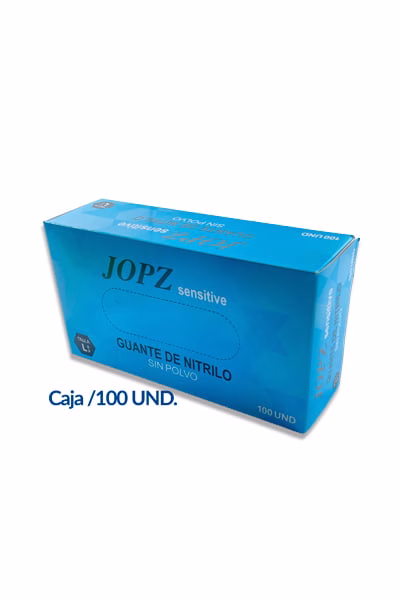Guantes desechables JOPZ nitrilo azul Dermolite Sensitive - Tecnología piel sensible Honduras