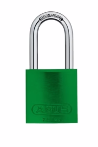 Candado LOTO detectable verde ABUS 40mm para industria alimentaria