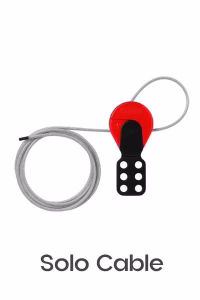 Cable de bloqueo Safelex 5 m rojo – dispositivo LOTO para válvulas y mantenimiento industrial