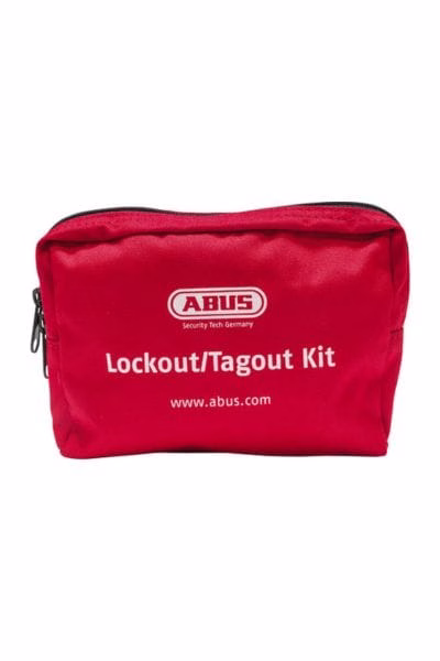 Bolsa pequeña porta trancado y etiquetado impermeable, compacta y resistente para transporte de dispositivos LOTO