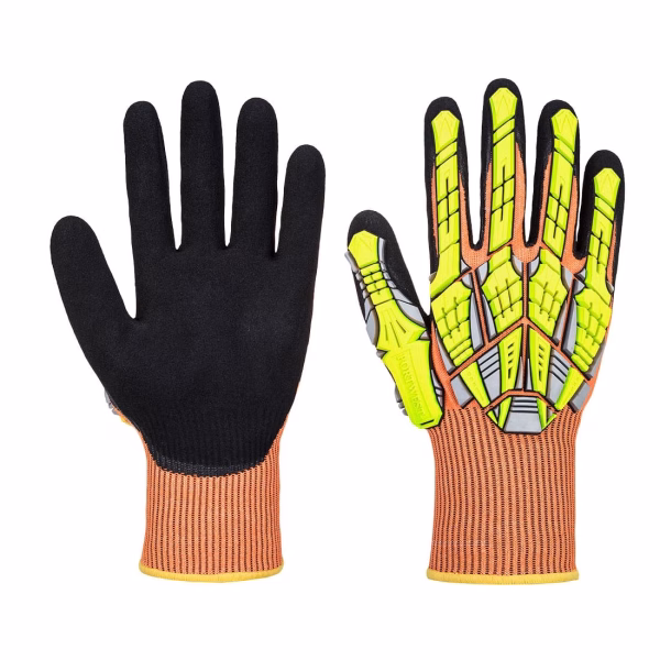 Guante anti impacto nitrilo AC 4X43EP Portwest palma negra naranja