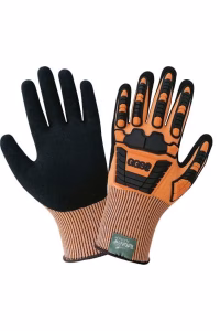 Guante industrial anti impacto AC A4 Global Glove palma nitrilo negro