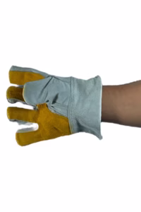 guante cuero gris refuerzo especial corto