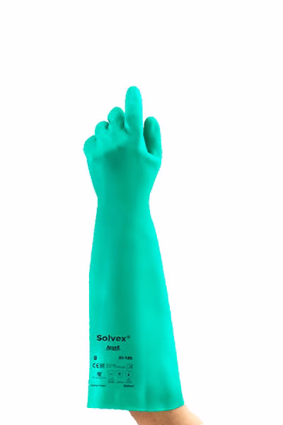 Guantes químicos nitrilo Ansell 37185 protección industrial Honduras