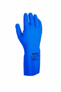 Guantes nitrilo quimicos JUBA azul 0.28mm proteccion industrial Honduras