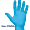 Guantes desechables Showa 7502PF nitrilo azul 2.5 mils - Caja 200 unidades protección Honduras